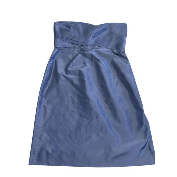 J.Crew Kristin Blue Silk Taffeta Strapless Dress | A-Line Cocktail| Women's SZ8 - Picture 3 of 9